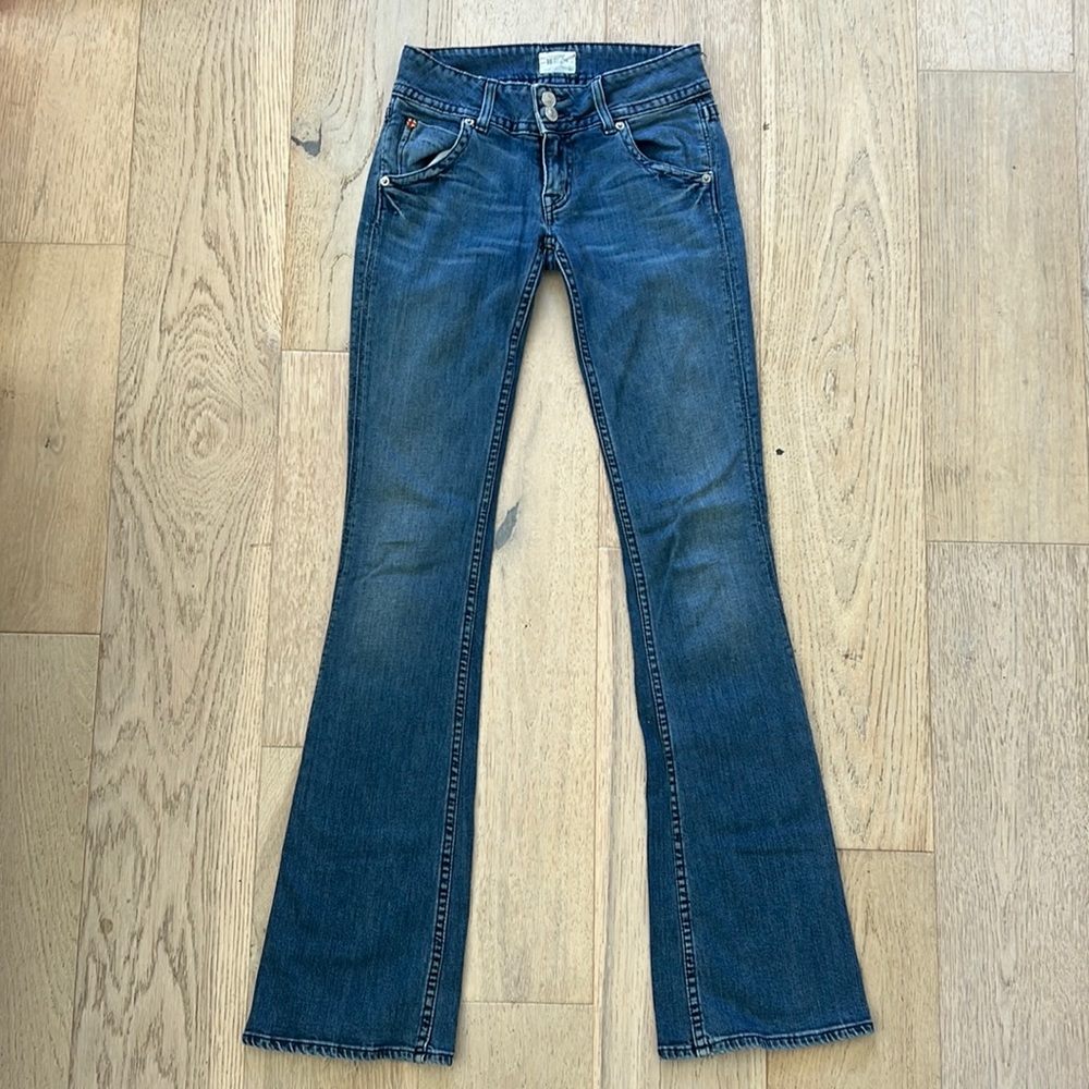 HUDSON LOW RISE BELL DENIM JEANS Y2K